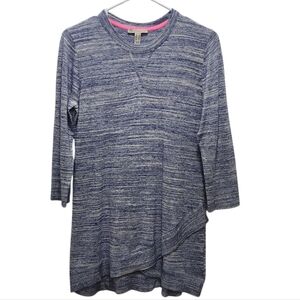 Isaac Mizrahi Live! SOHO Blue White Space Dyed Lightweighr Knit Sweater Size S